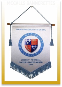 Dame Bradbury School Custom Printed Pennants Image