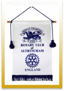 3 Rotary Club Banners / Bannerettes: Slatina Romania, Romanian Flag &  Rotherham