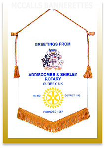 Rotary Club of Godalming custom printed rotary bannerettes Image